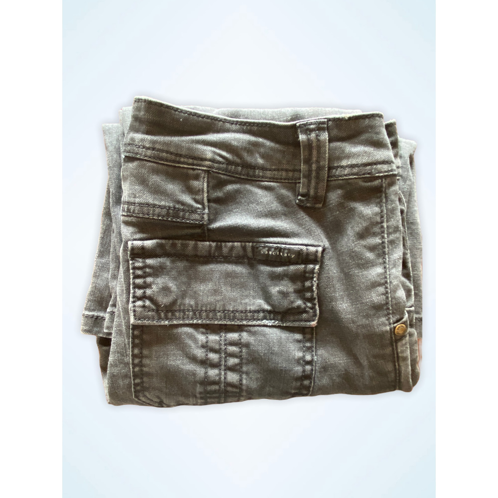Sanctuary Denim Jeans Bootcut Flap Snap Pockets 28